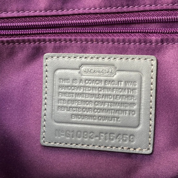 Coach Gray and Brown Patchwork Shoulder Bag - Picture 7 of 8